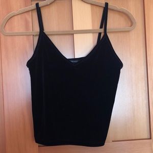 Velvet crop top